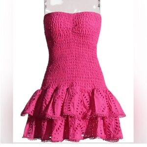 Jessica Bara Vienna Pink Strapless Mini Dress